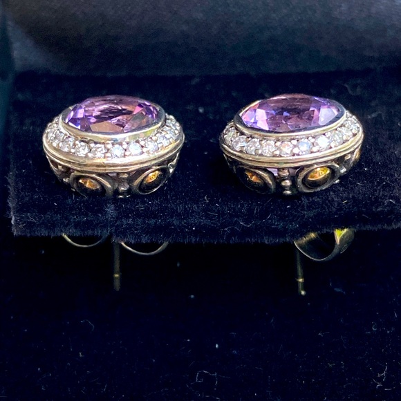 John Hardy Amethyst & Diamond Batu
Sari Stud Earrings - Picture 3 of 8